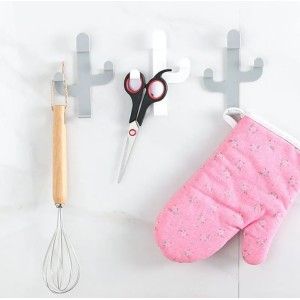 Gancho Cacto Adesivo de Parede 13cm