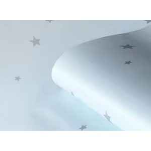 Papel de Parede Alto relevo adesivado Azul estrelado, Impermeável