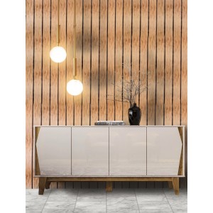 Papel de Parede Adesivo de PVC Autocolante Ripado tigrado Impermeavel 10m X 45cm